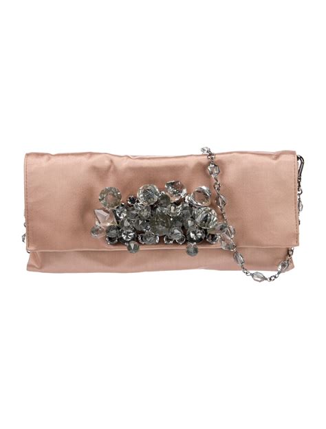 Prada Raso Silver Clutch 